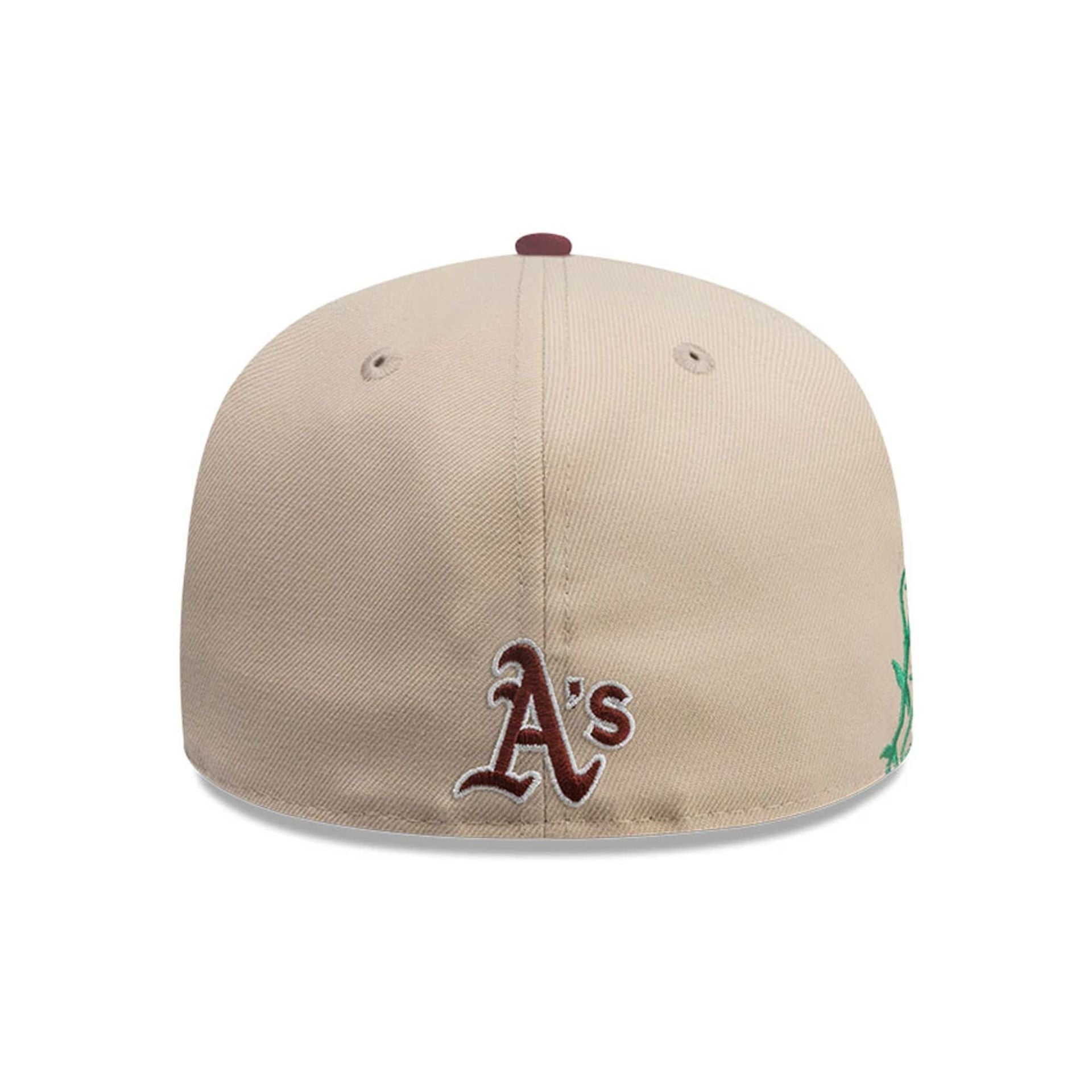 This is a Oakland Athletics MLB City Element Chile Light Beige 59FIFTY Fitted Cap 6