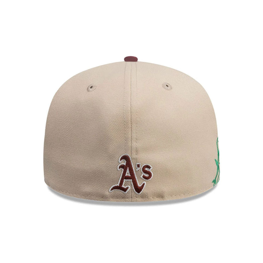 This is a Oakland Athletics MLB City Element Chile Light Beige 59FIFTY Fitted Cap 6