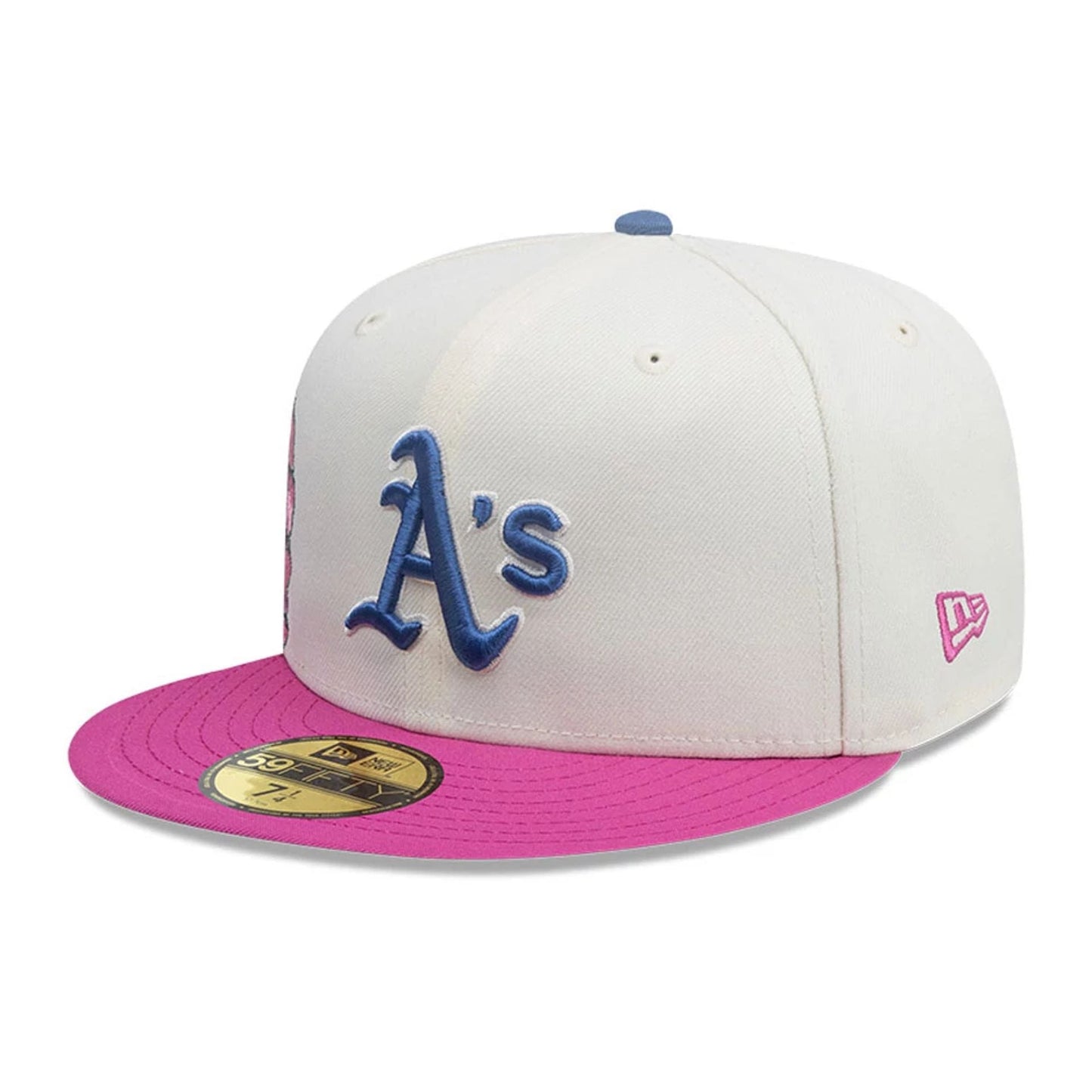This is a Oakland Athletics MLB City Element Ecuador White 59FIFTY Fitted Cap 4