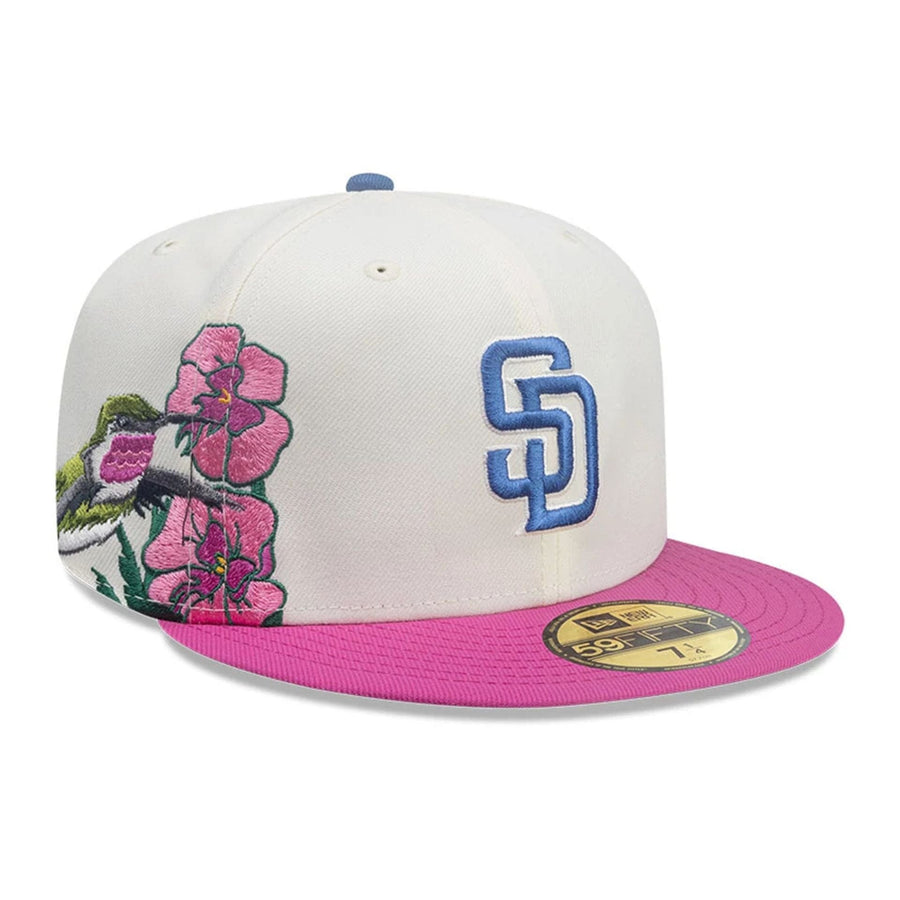 This is a San Diego Padres MLB City Element Ecuador White 59FIFTY Fitted Cap 1