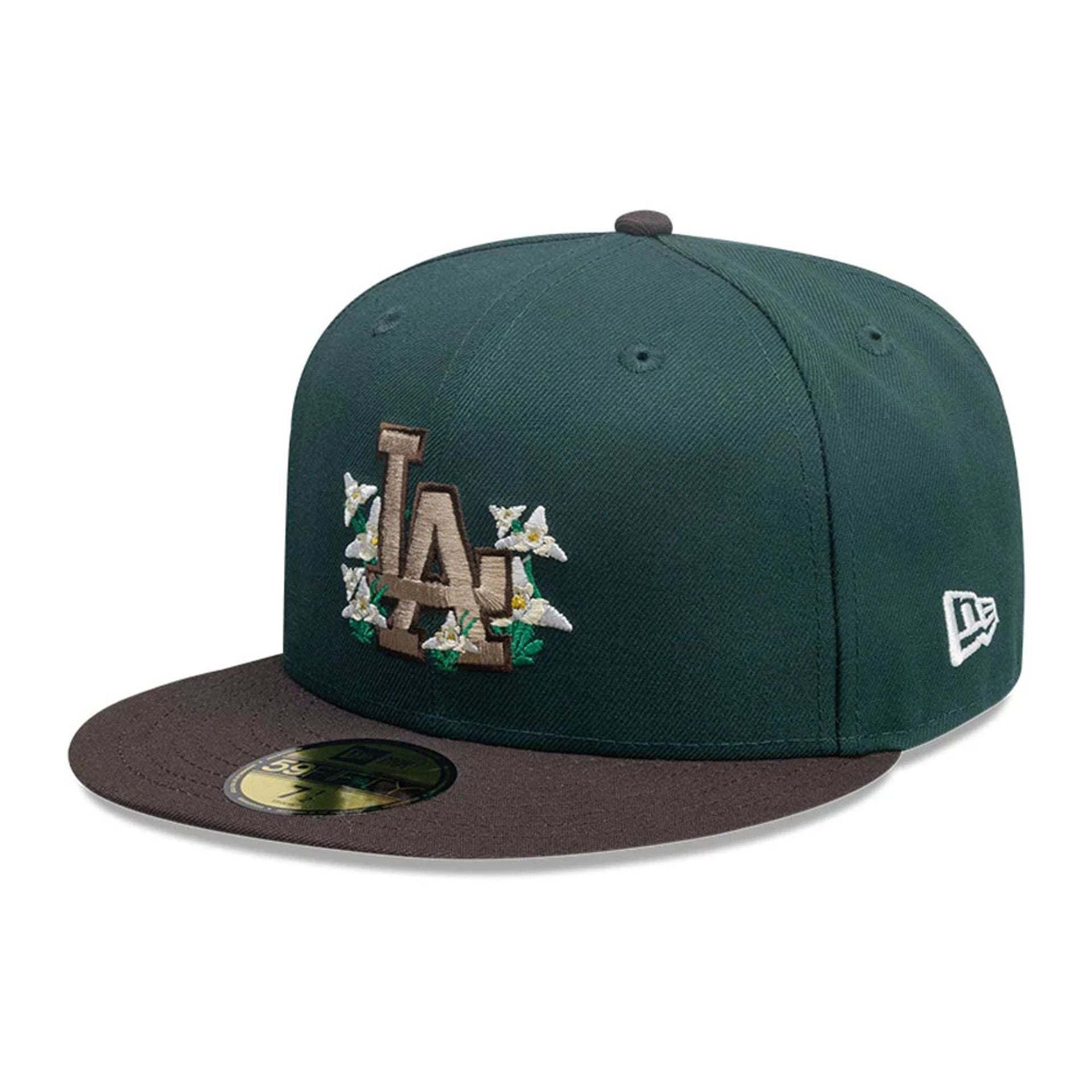 This is a LA Dodgers MLB City Element Guatemala Dark Green 59FIFTY Fitted Cap 1