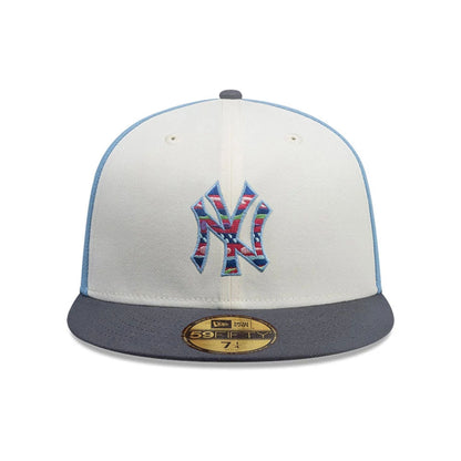 This is a New York Yankees MLB City Element Guatemala Pastel Blue 59FIFTY Fitted Cap 3