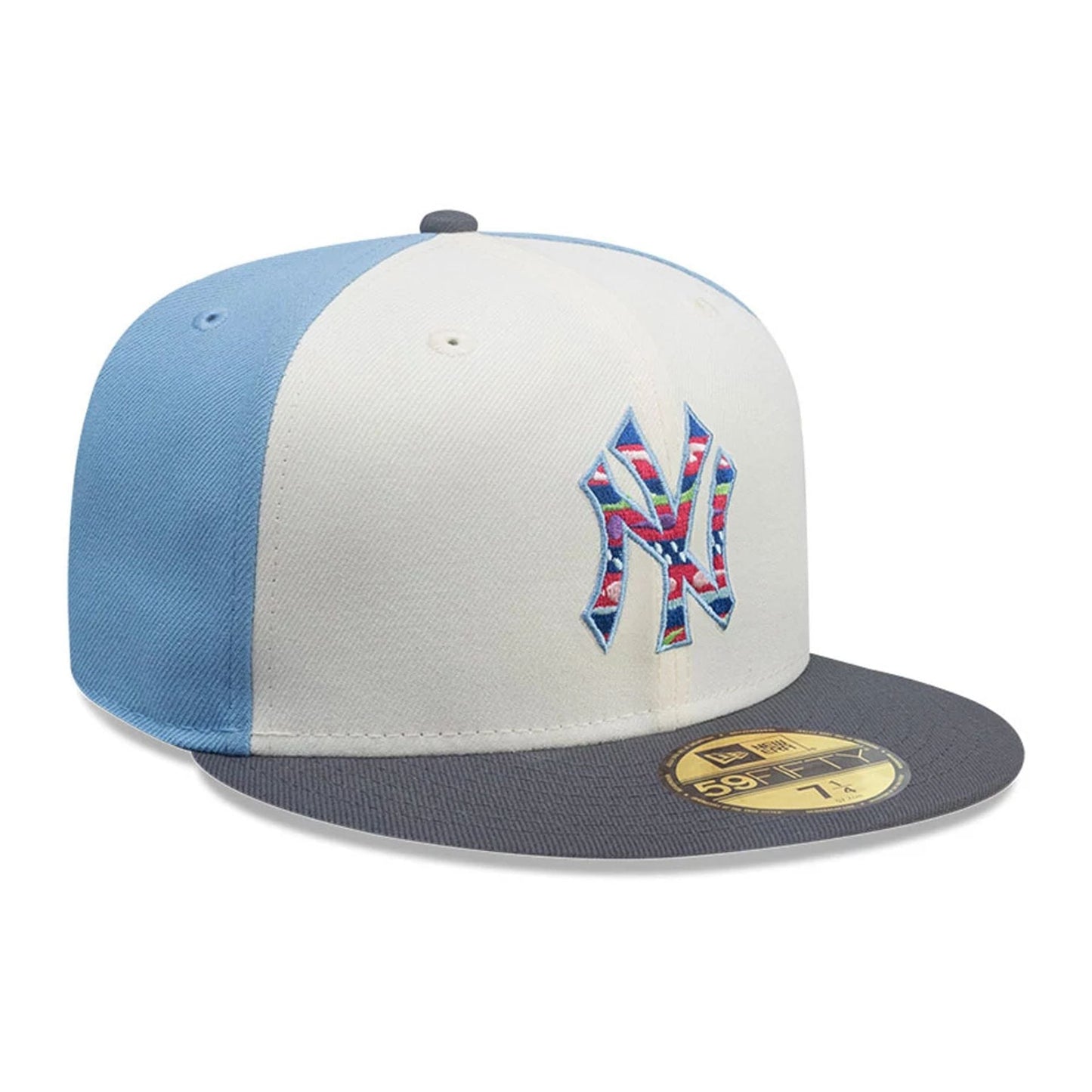 This is a New York Yankees MLB City Element Guatemala Pastel Blue 59FIFTY Fitted Cap 4