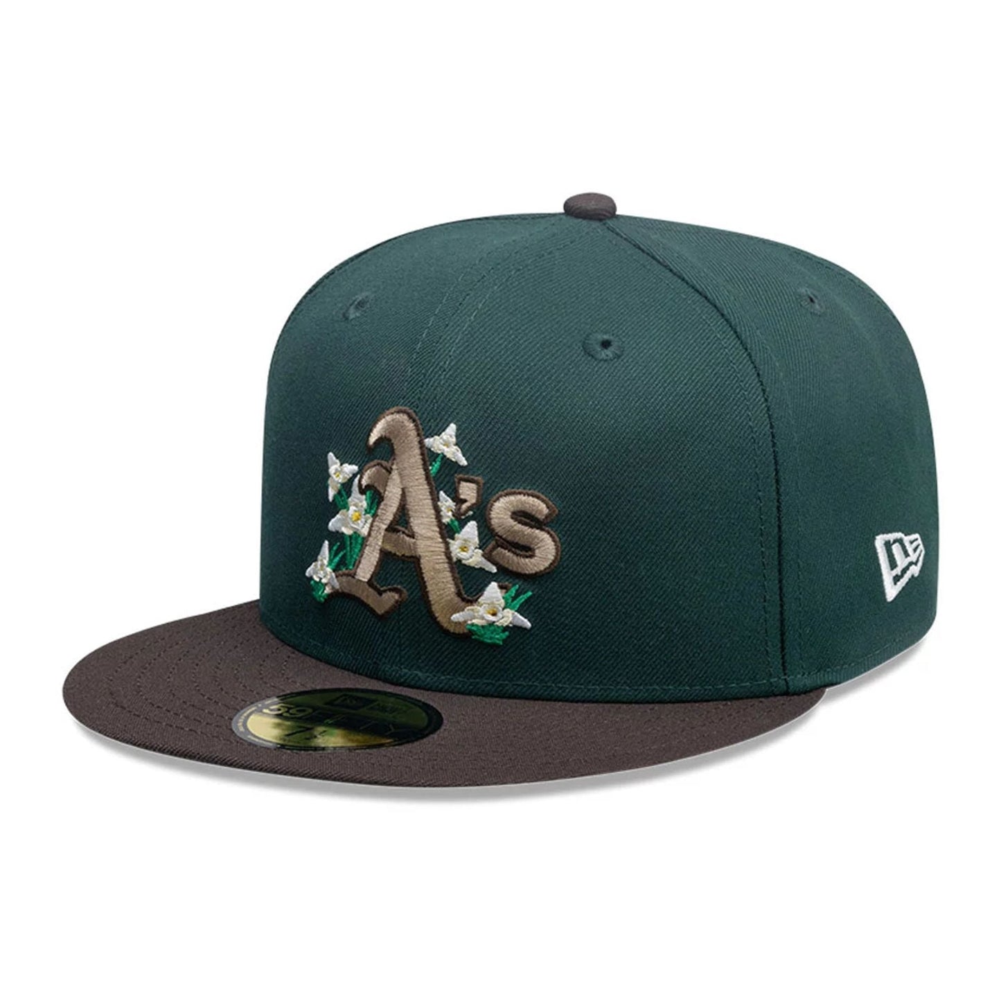 This is a Oakland Athletics MLB City Element Guatemala Dark Green 59FIFTY Fitted Cap 1