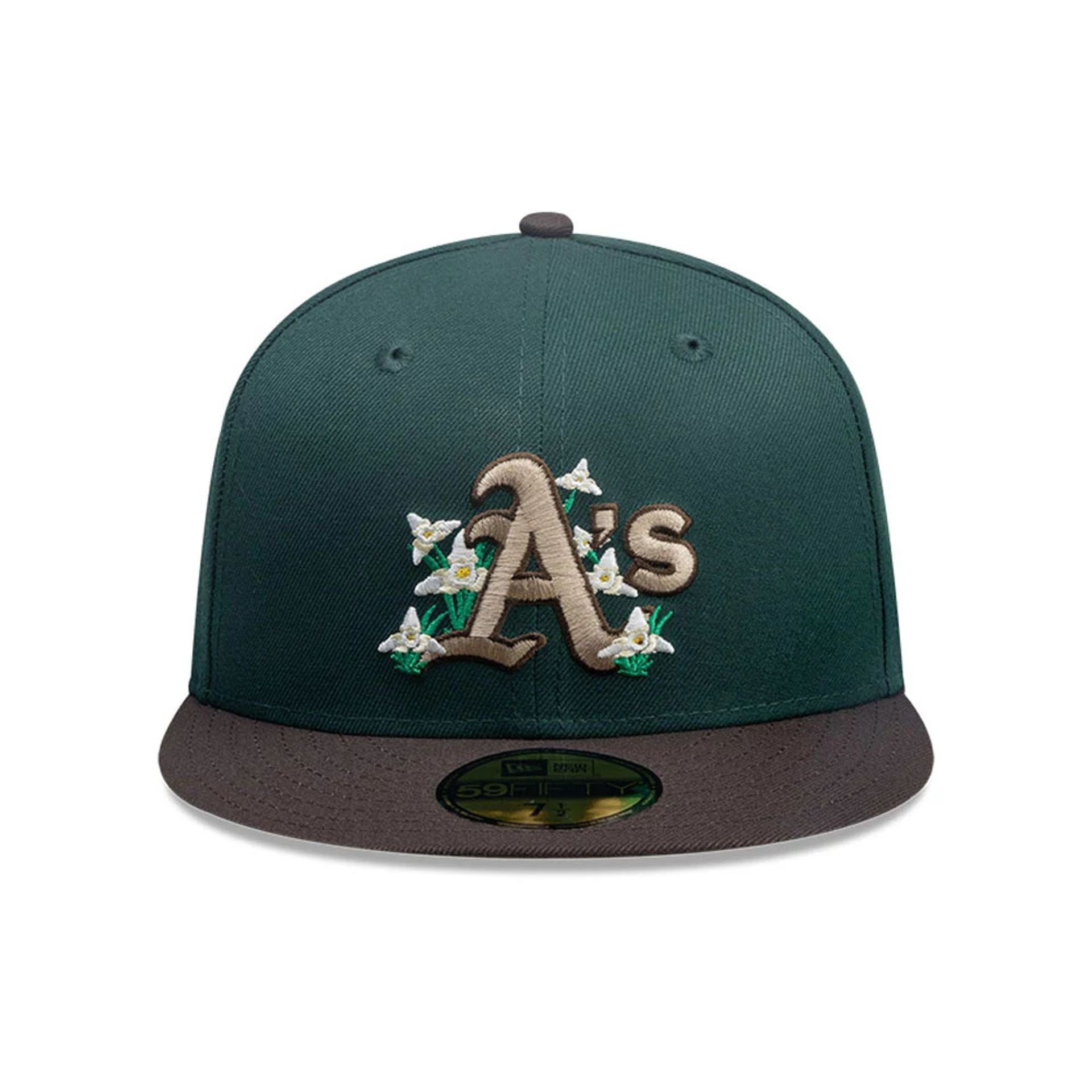 This is a Oakland Athletics MLB City Element Guatemala Dark Green 59FIFTY Fitted Cap 3
