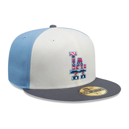 This is a LA Dodgers MLB City Element Guatemala Pastel Blue 59FIFTY Fitted Cap 4