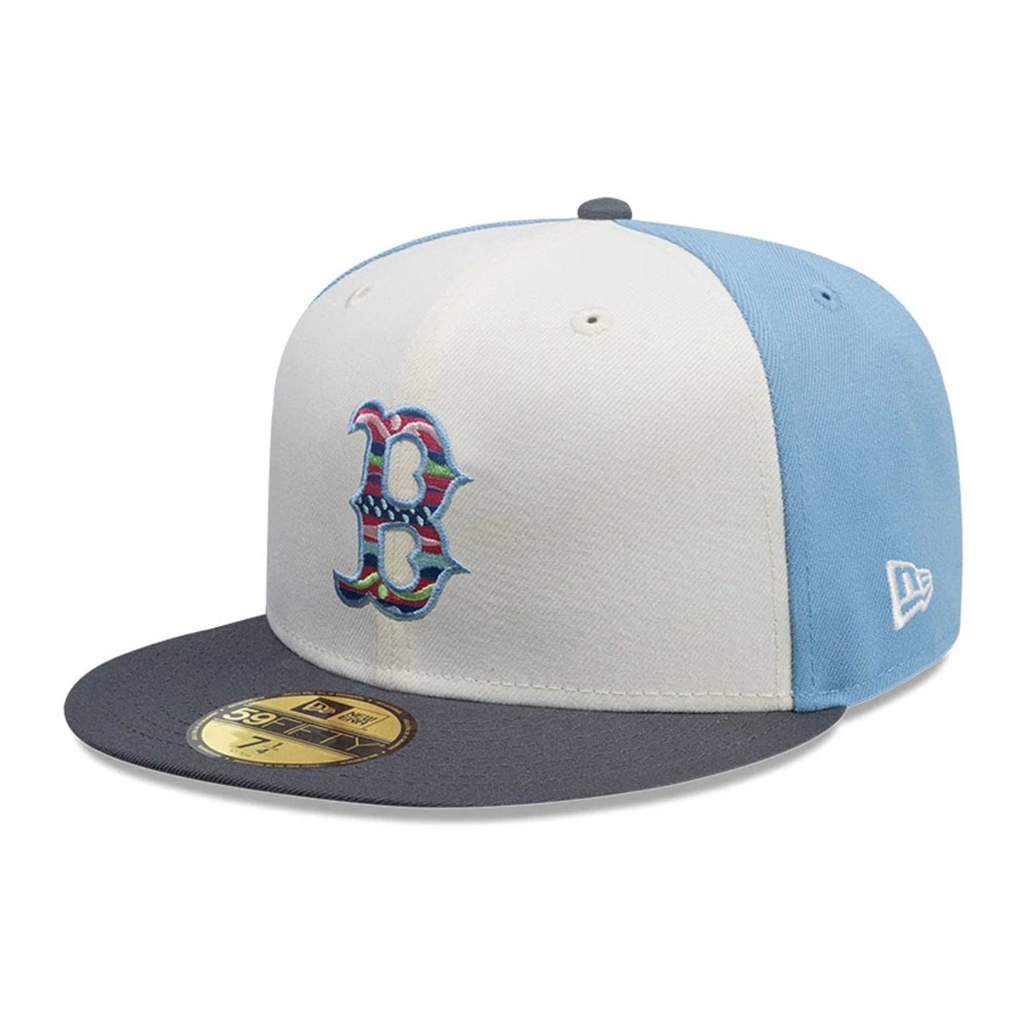 This is a Boston Red Sox MLB City Element Guatemala Pastel Blue 59FIFTY Fitted Cap 1