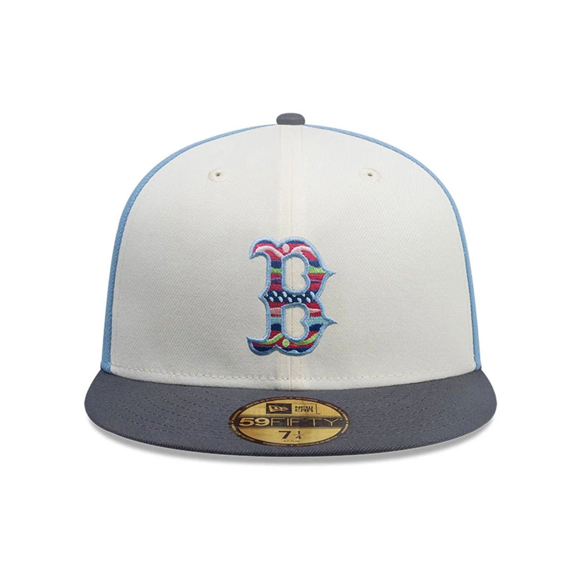 This is a Boston Red Sox MLB City Element Guatemala Pastel Blue 59FIFTY Fitted Cap 3