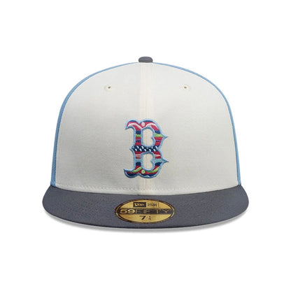 This is a Boston Red Sox MLB City Element Guatemala Pastel Blue 59FIFTY Fitted Cap 3