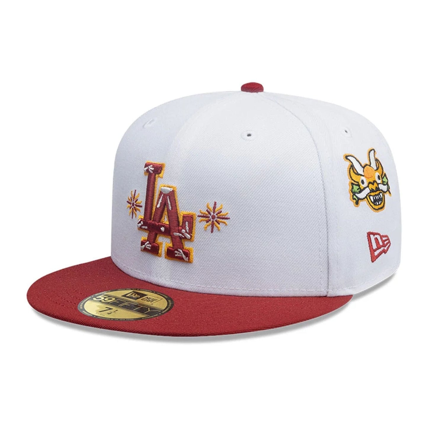 This is a LA Dodgers MLB City Element Peru White 59FIFTY Fitted Cap 1
