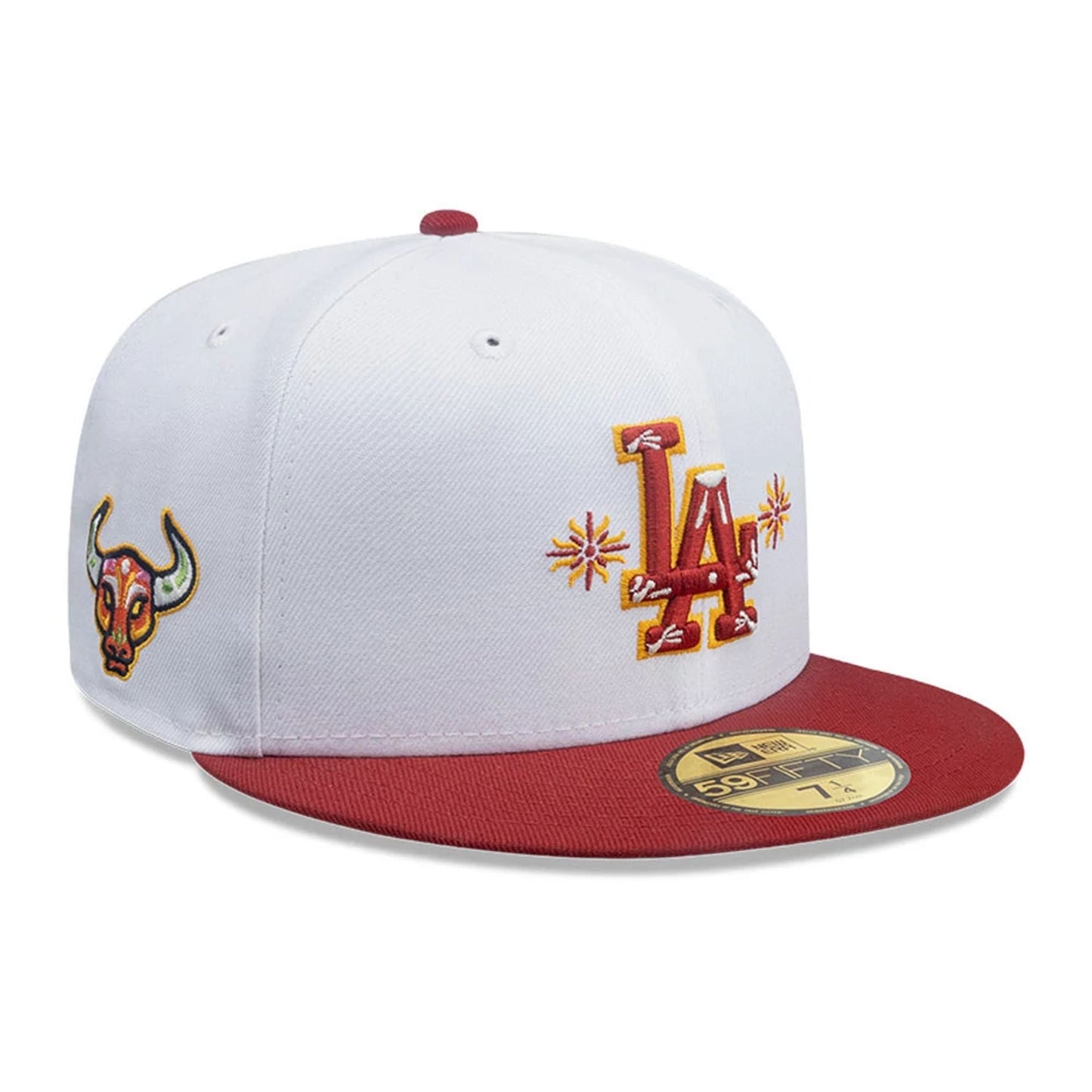 This is a LA Dodgers MLB City Element Peru White 59FIFTY Fitted Cap 4
