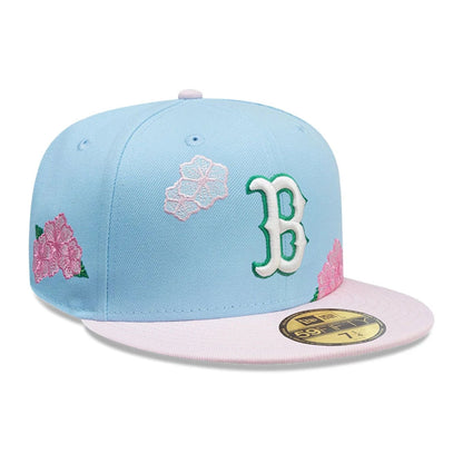 This is a Boston Red Sox MLB City Element Dominican Republic Pastel Blue 59FIFTY Fitted Cap 4