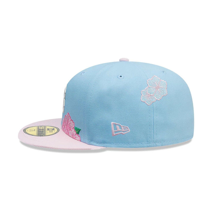 This is a Boston Red Sox MLB City Element Dominican Republic Pastel Blue 59FIFTY Fitted Cap 5