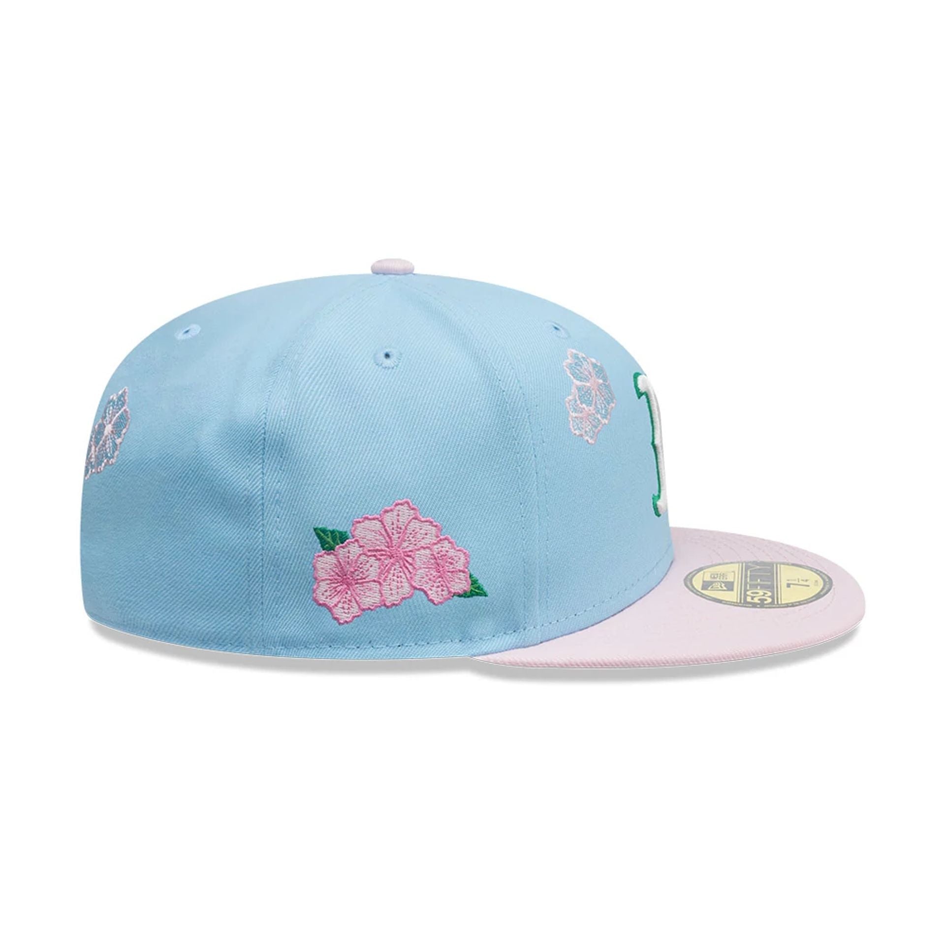 This is a Boston Red Sox MLB City Element Dominican Republic Pastel Blue 59FIFTY Fitted Cap 6