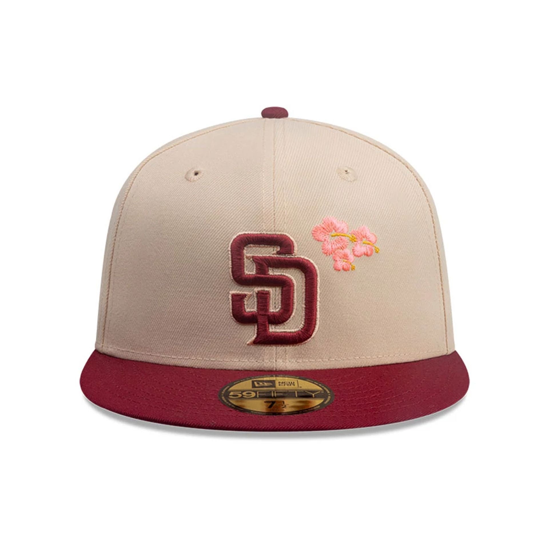 This is a San Diego Padres MLB City Element Puerto Rico Pastel Orange 59FIFTY Fitted Cap 3
