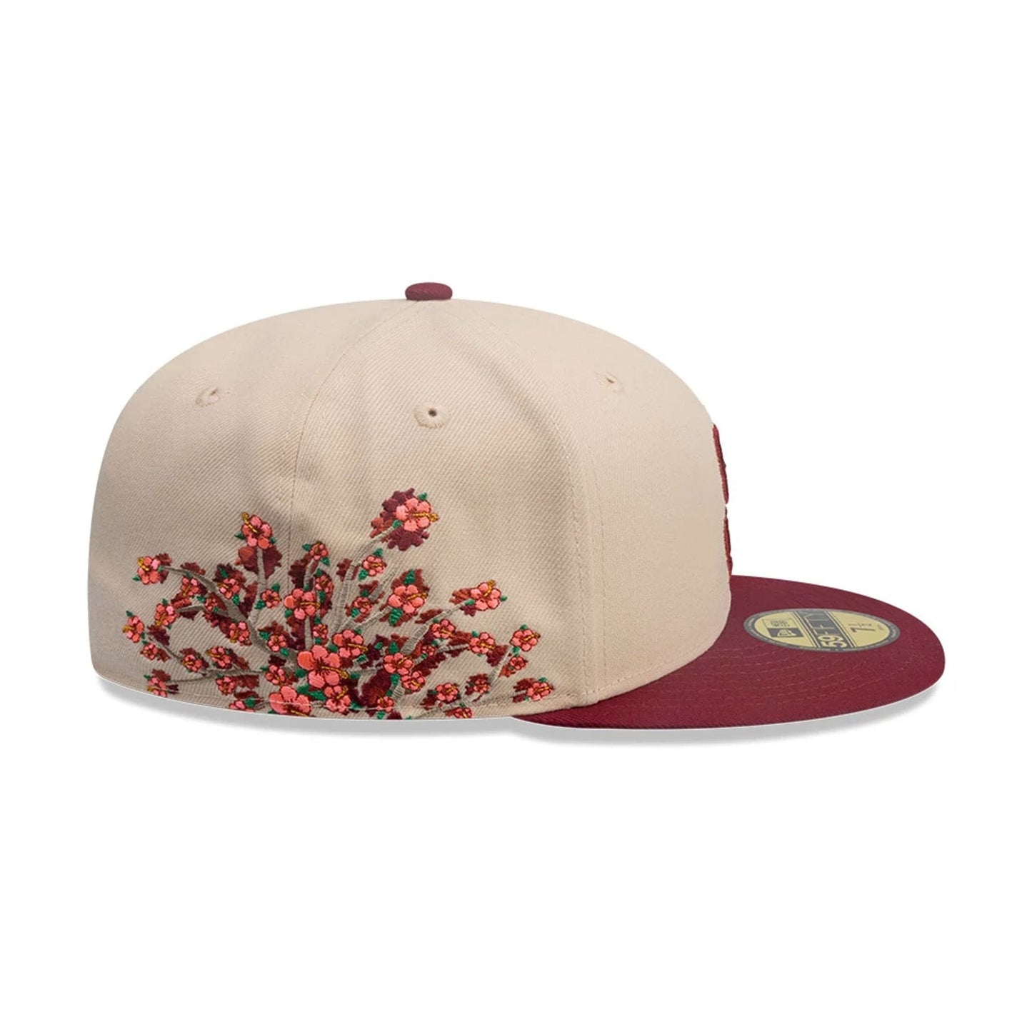 This is a San Diego Padres MLB City Element Puerto Rico Pastel Orange 59FIFTY Fitted Cap 5