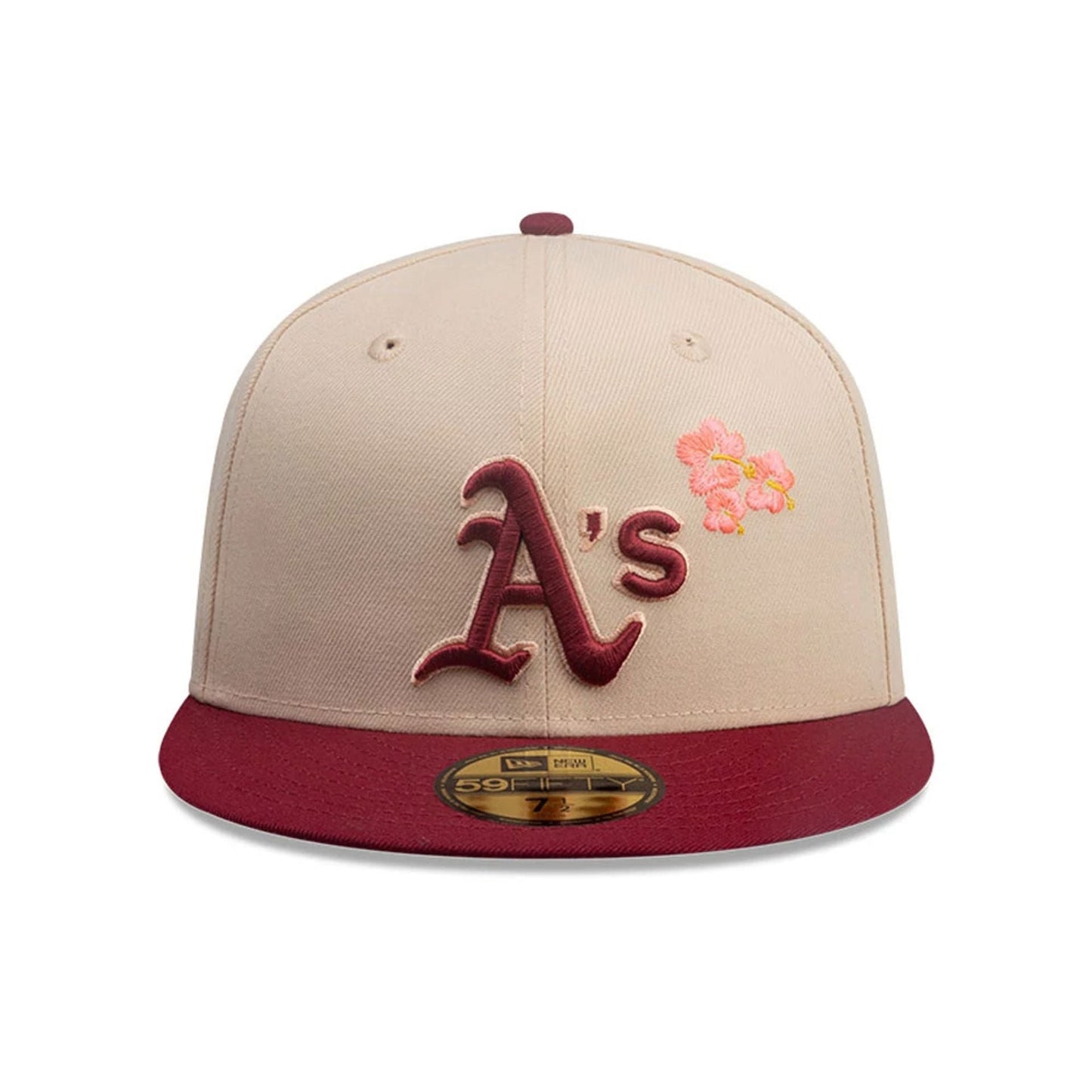 This is a Oakland Athletics MLB City Element Puerto Rico Pastel Orange 59FIFTY Fitted Cap 3