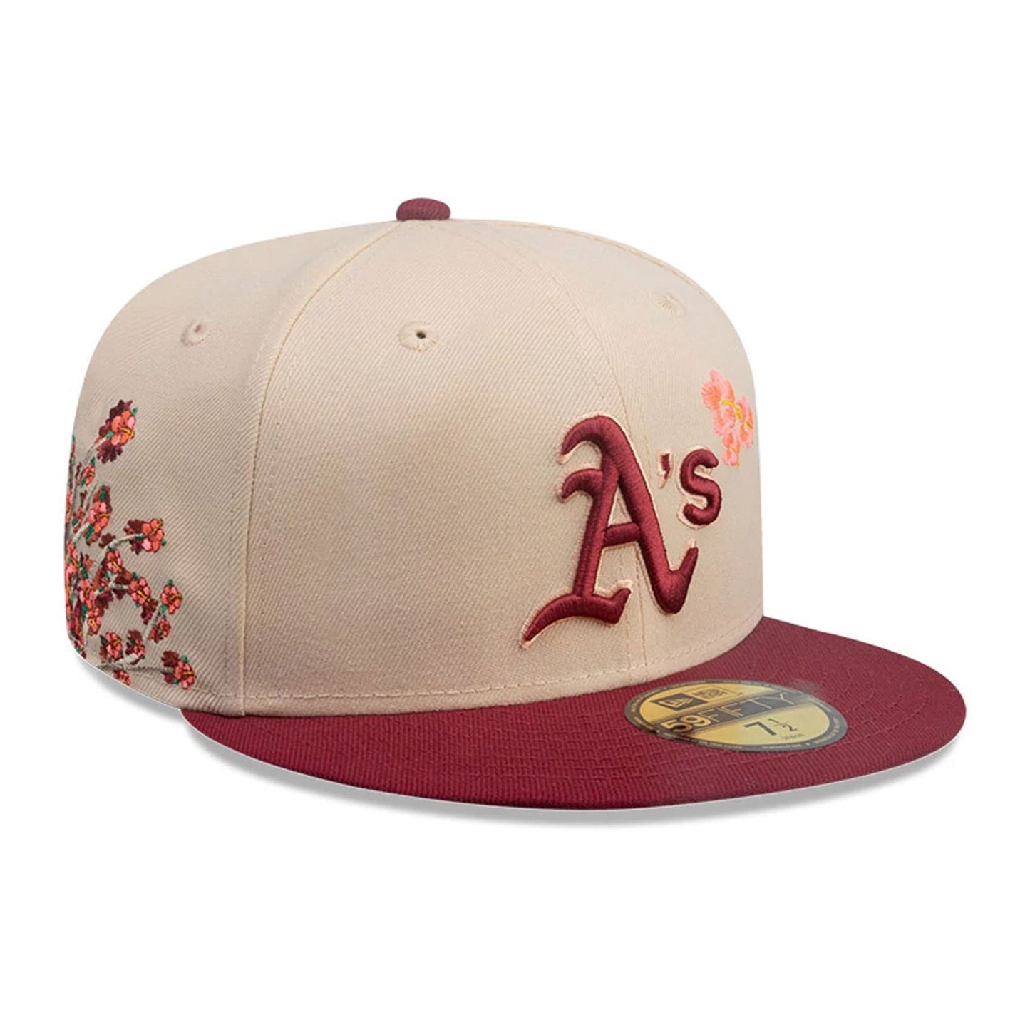This is a Oakland Athletics MLB City Element Puerto Rico Pastel Orange 59FIFTY Fitted Cap 4