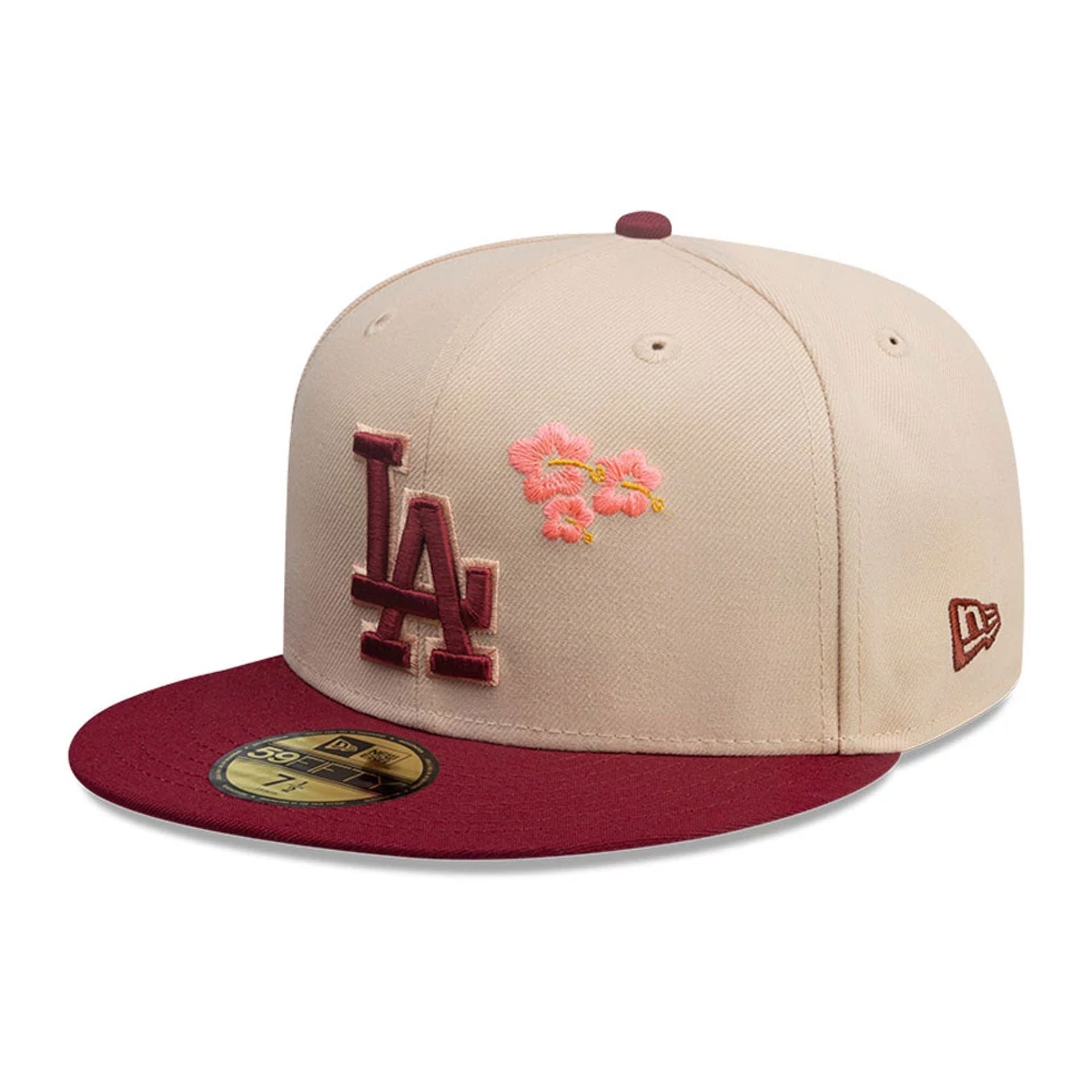 This is a LA Dodgers MLB City Element Puerto Rico Pastel Orange 59FIFTY Fitted Cap 1