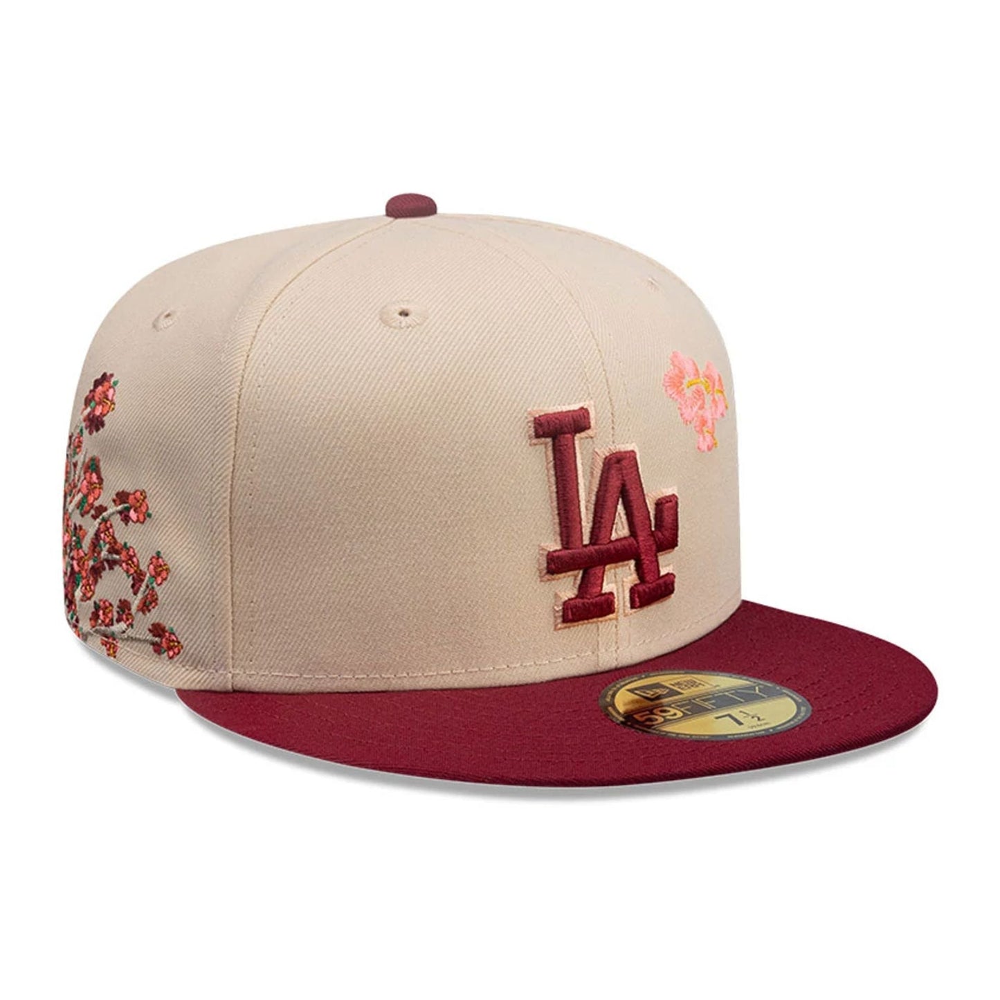 This is a LA Dodgers MLB City Element Puerto Rico Pastel Orange 59FIFTY Fitted Cap 4