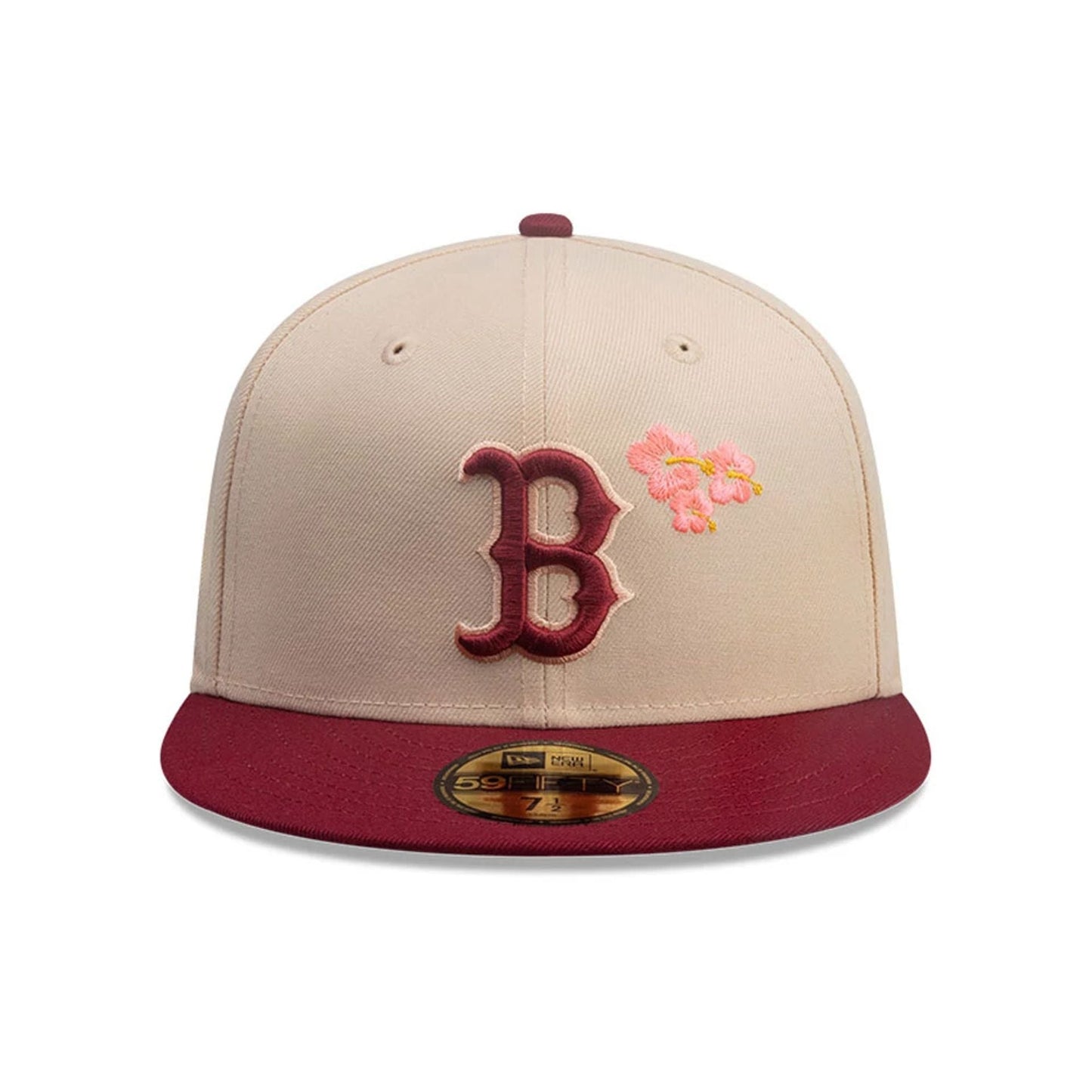 This is a Boston Red Sox MLB City Element Puerto Rico Pastel Orange 59FIFTY Fitted Cap 3
