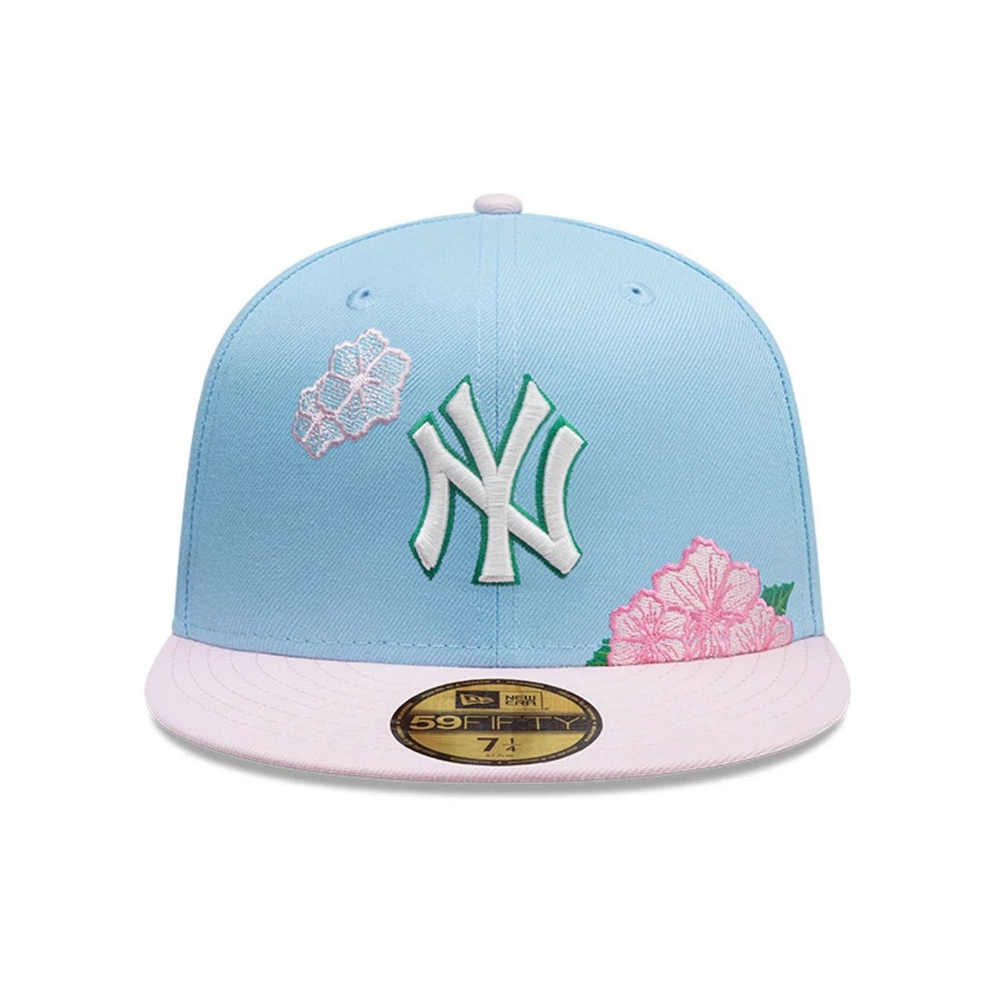This is a New York Yankees MLB City Element Dominican Republic Pastel Blue 59FIFTY Fitted Cap 3