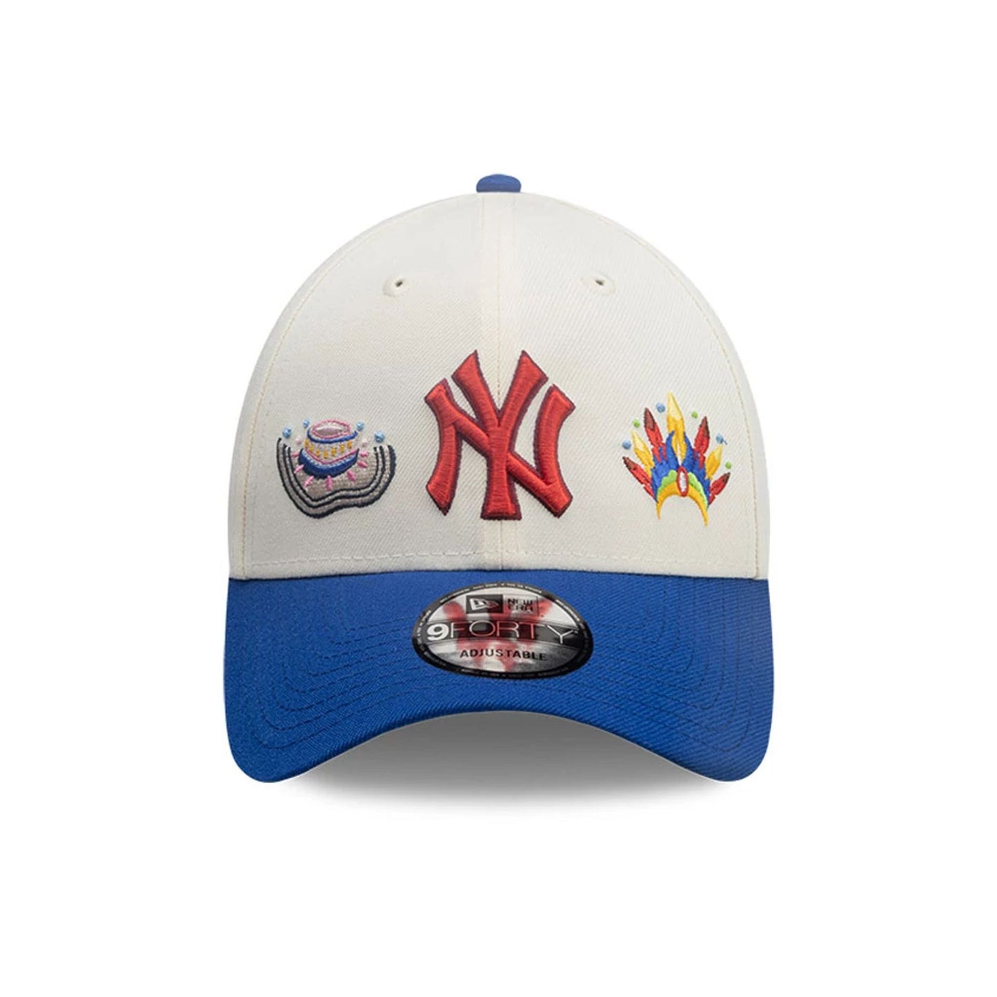 This is a New York Yankees MLB City Element Colombia Light Beige 9FORTY Adjustable Cap 3