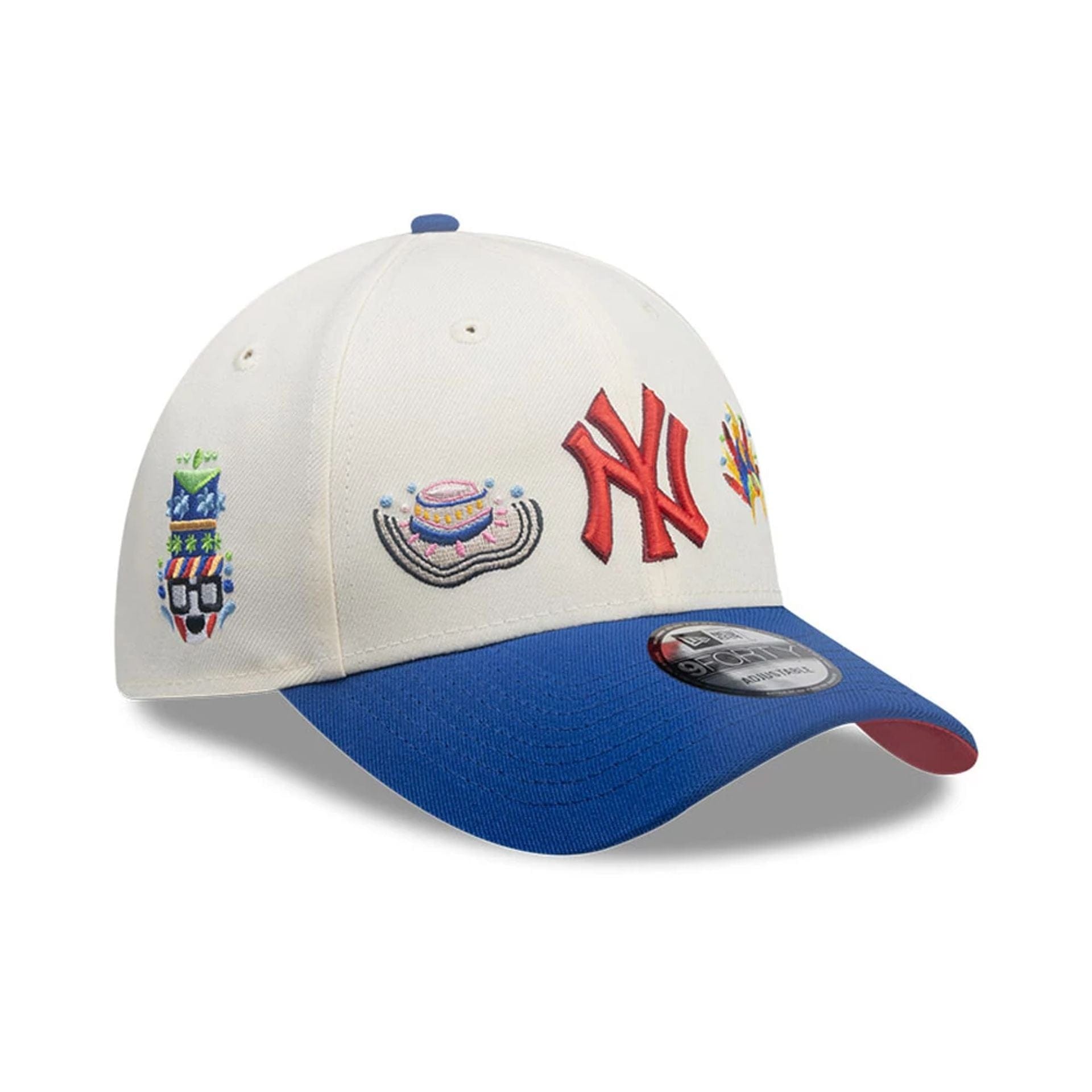 This is a New York Yankees MLB City Element Colombia Light Beige 9FORTY Adjustable Cap 4