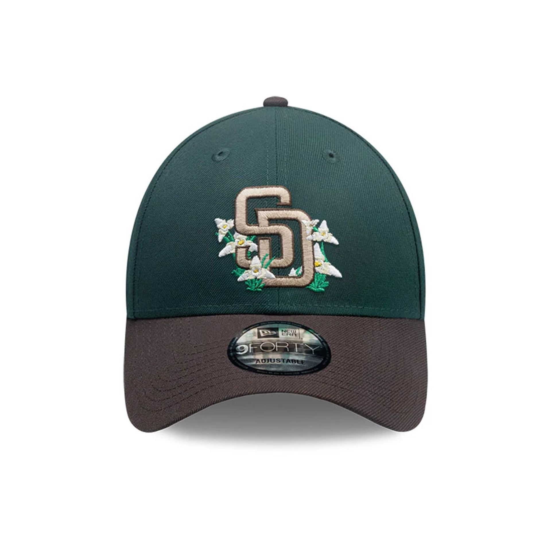 This is a San Diego Padres MLB City Element Guatemala Dark Green 9FORTY Adjustable Cap 3