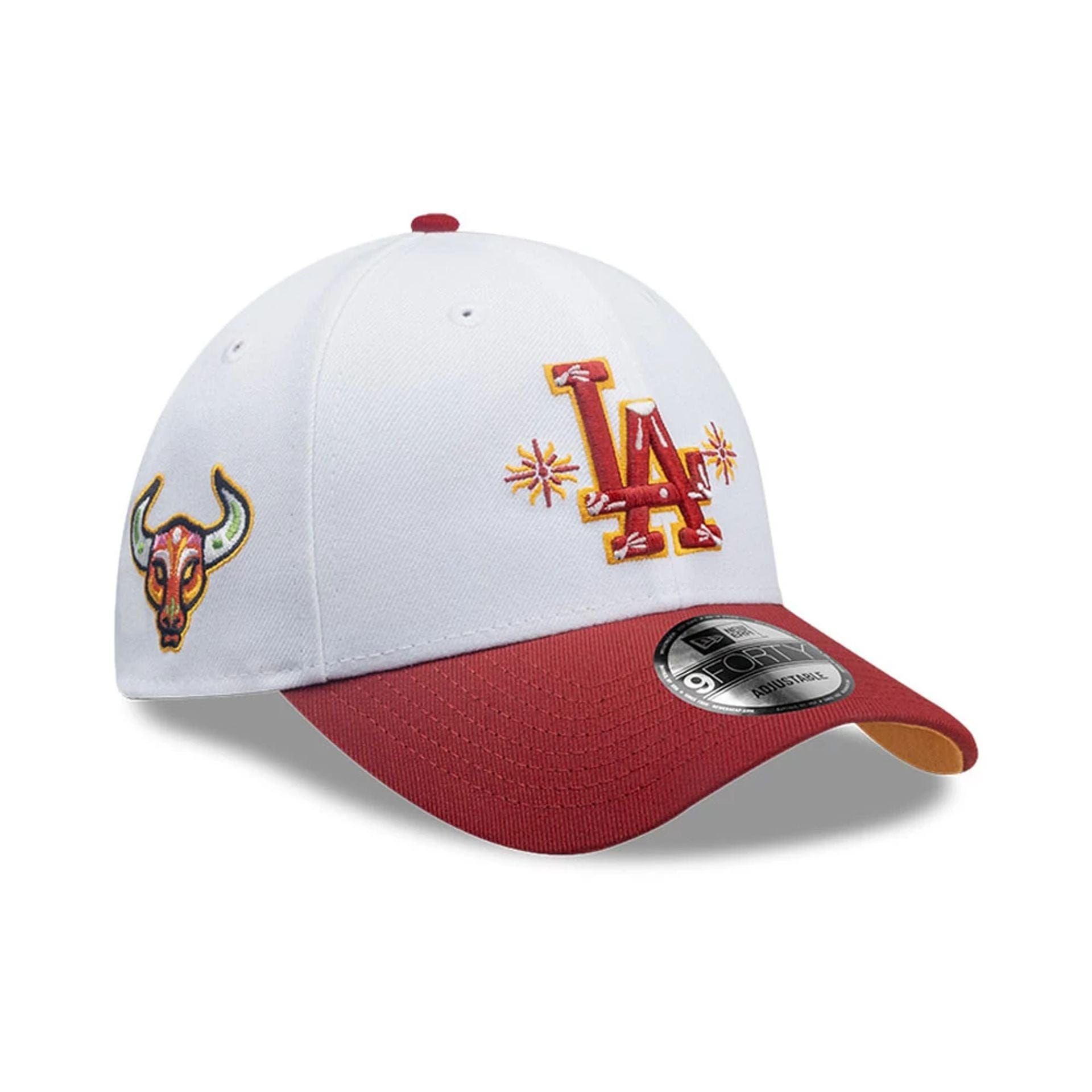 This is a LA Dodgers MLB City Element Peru White 9FORTY Adjustable Cap 1