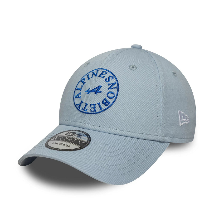 This is a Alpine Racing Snobiety Pastel Blue 9FORTY Adjustable Cap 1