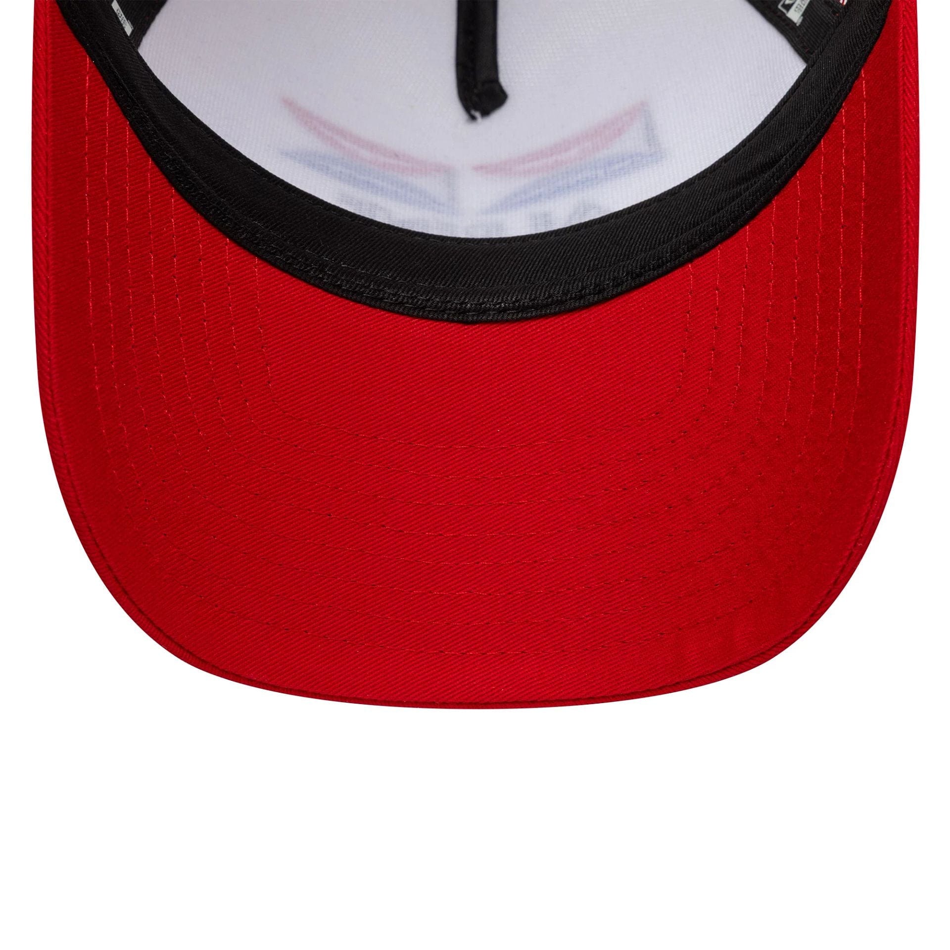 This is a Alpine Racing Patch Front Red 9FORTY A-Frame Trucker Adjustable Cap 7