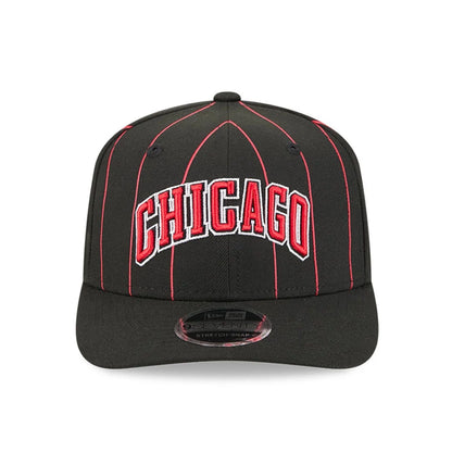 This is a Chicago Bulls NBA Statement Black 9SEVENTY Stretch Snap Adjustable Cap 3