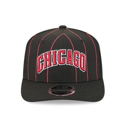 This is a Chicago Bulls NBA Statement Black 9SEVENTY Stretch Snap Adjustable Cap 3