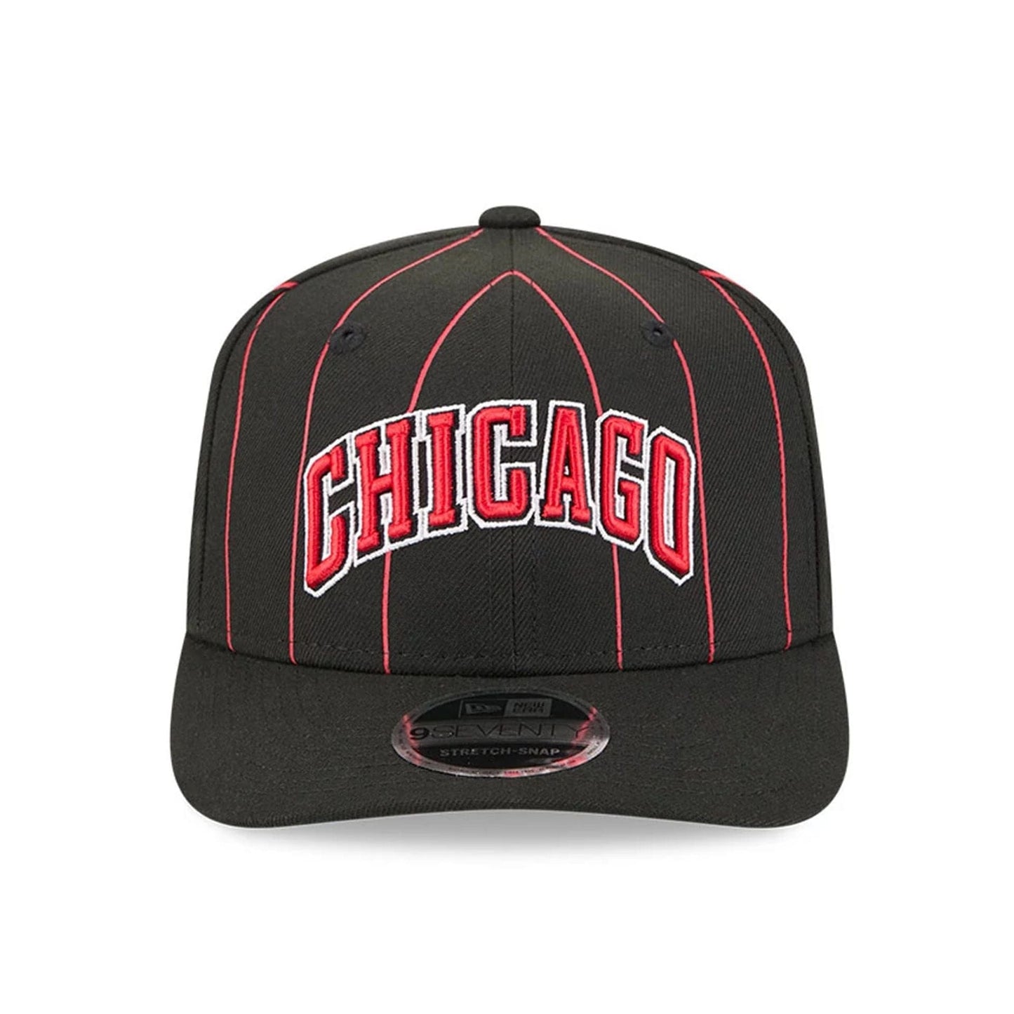 This is a Chicago Bulls NBA Statement Black 9SEVENTY Stretch Snap Adjustable Cap 3