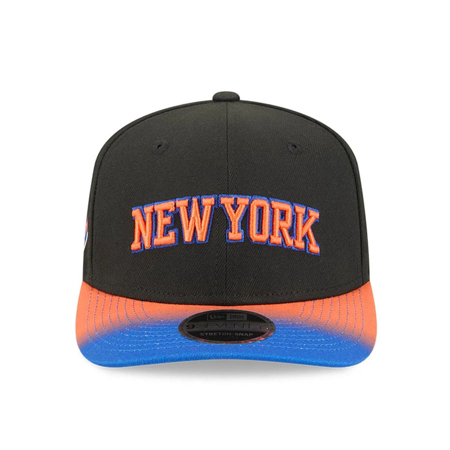 This is a New York Knicks NBA Statement Black  9SEVENTY Stretch Snap Adjustable Cap 3