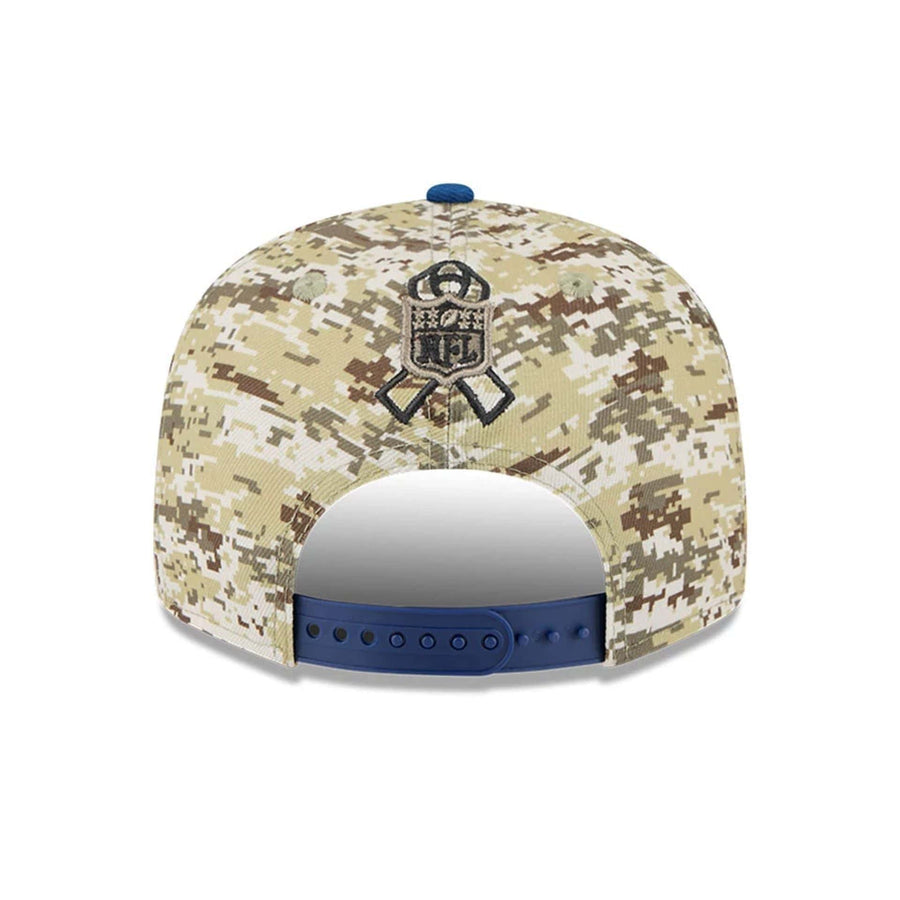This is a Indianapolis Colts NFL Salute To Service 2025 Blue 9FIFTY Snapback Adjustable Cap 5