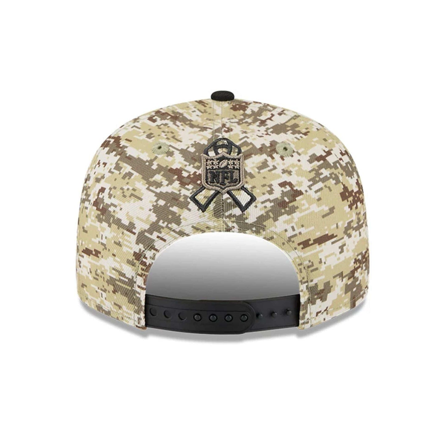 This is a Pittsburgh Steelers NFL Salute To Service 2025 Black 9FIFTY Snapback Adjustable Cap 5