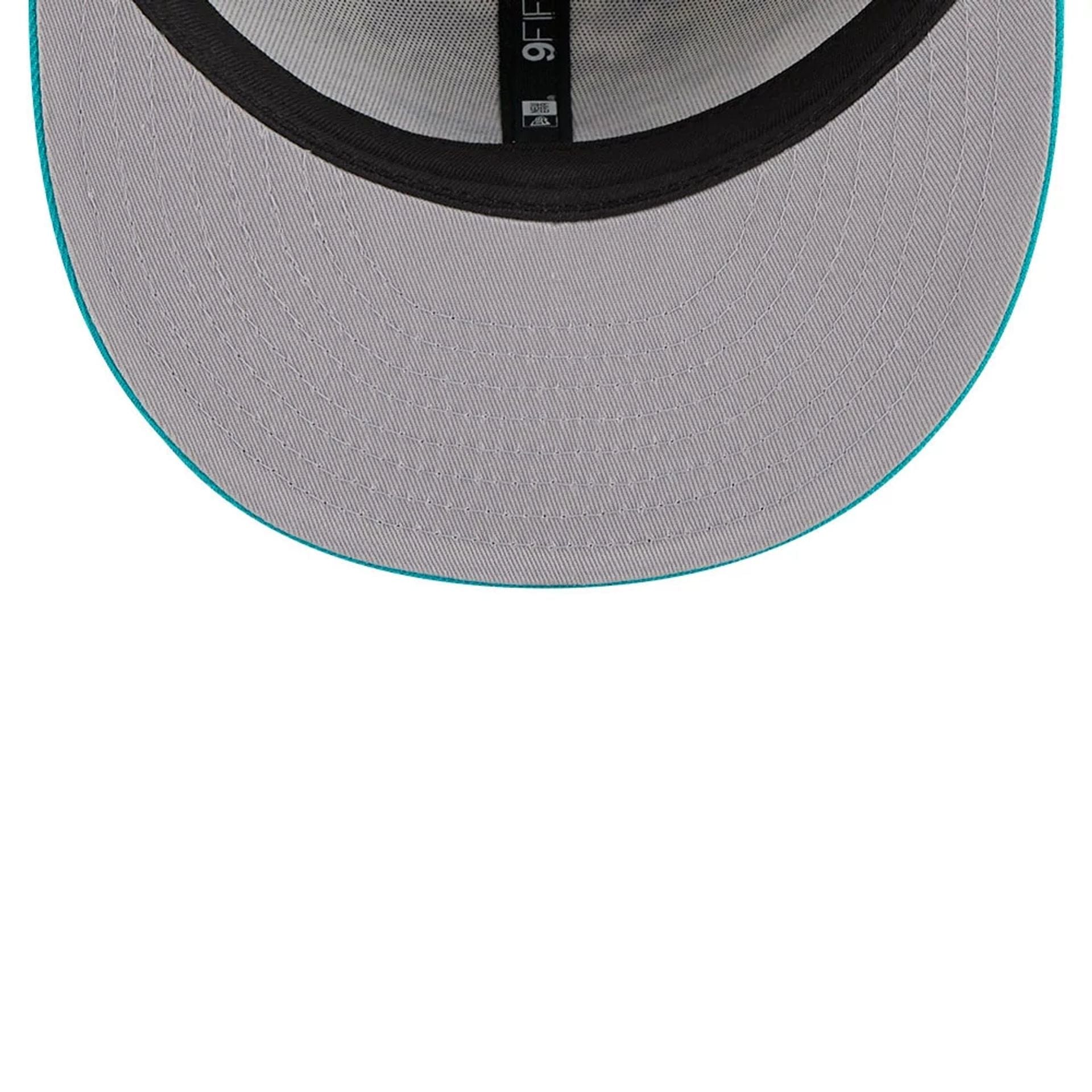 This is a Miami Dolphins NFL Salute To Service 2025 Turquoise 9FIFTY Snapback Adjustable Cap 2