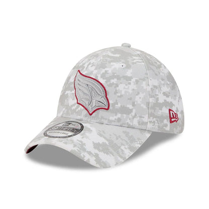This is a Arizona Cardinals NFL Salute To Service 2025 Grey Camo 39THIRTY Stretch Fit Cap 4