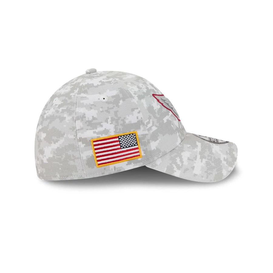 This is a Arizona Cardinals NFL Salute To Service 2025 Grey Camo 39THIRTY Stretch Fit Cap 6