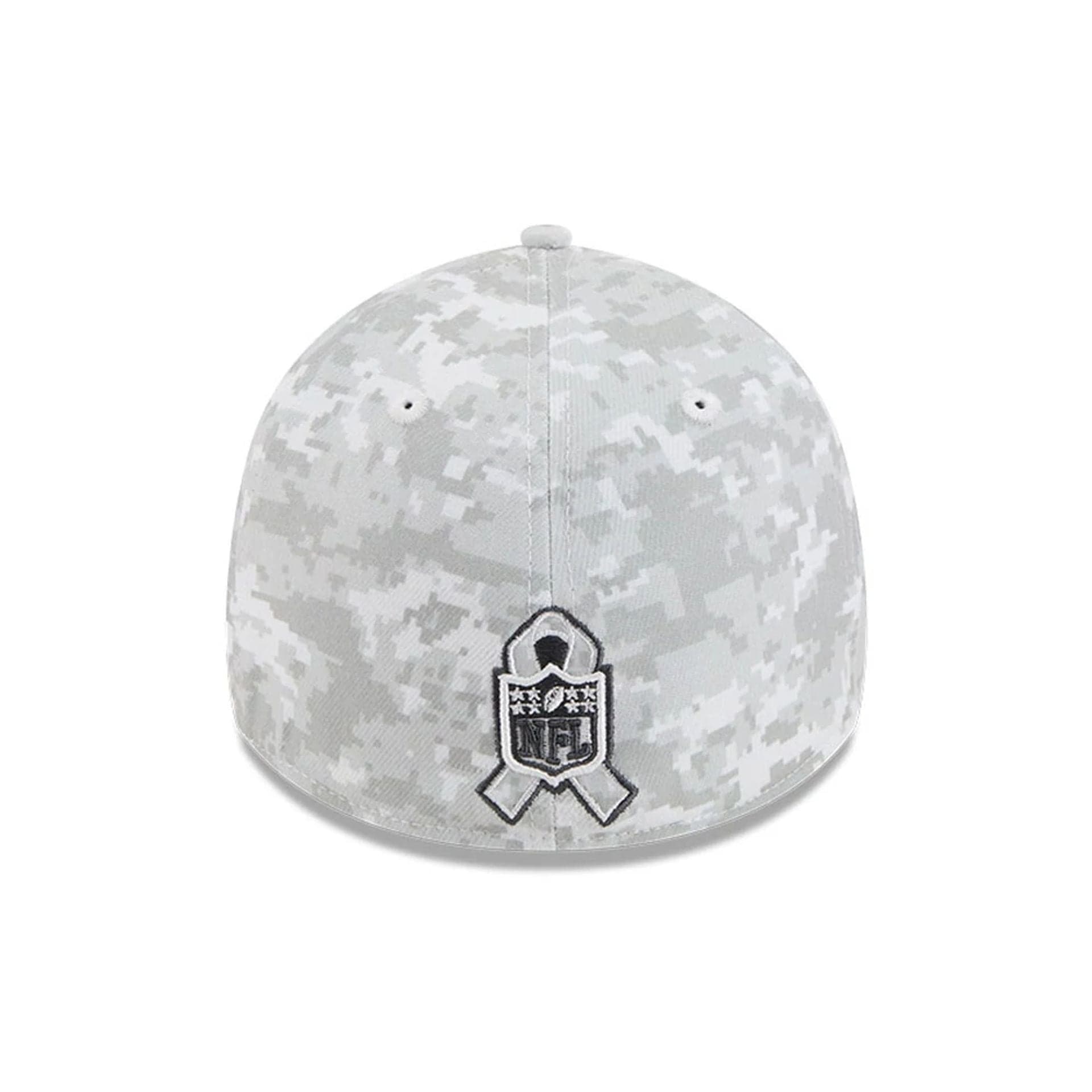 This is a Cincinnati Bengals NFL Salute To Service 2025 Grey Camo 39THIRTY Stretch Fit Cap 5