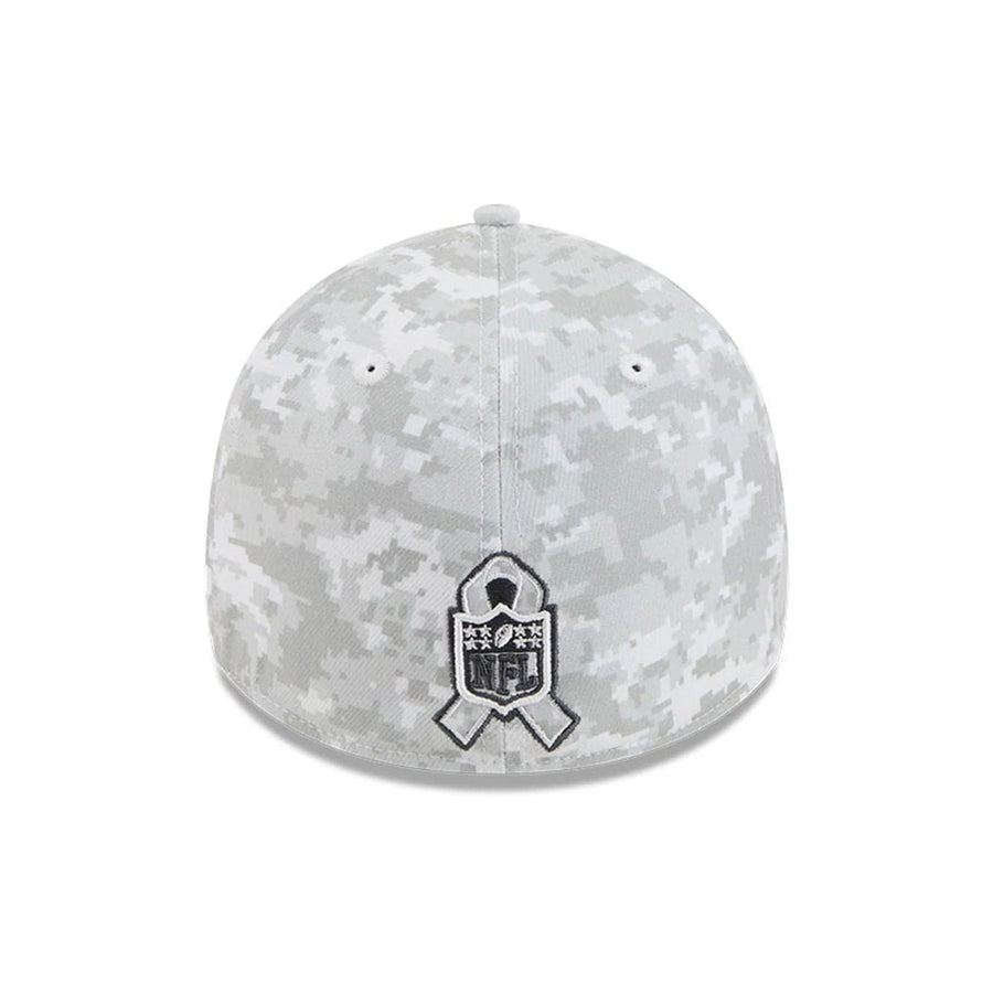 This is a Cincinnati Bengals NFL Salute To Service 2025 Grey Camo 39THIRTY Stretch Fit Cap 5