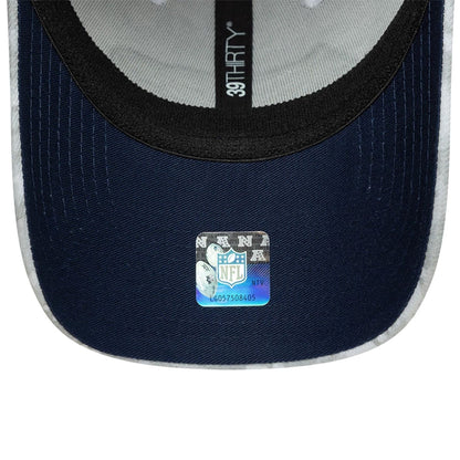 This is a Seattle Seahawks NFL Salute To Service 2025 Grey Camo 39THIRTY Stretch Fit Cap 7