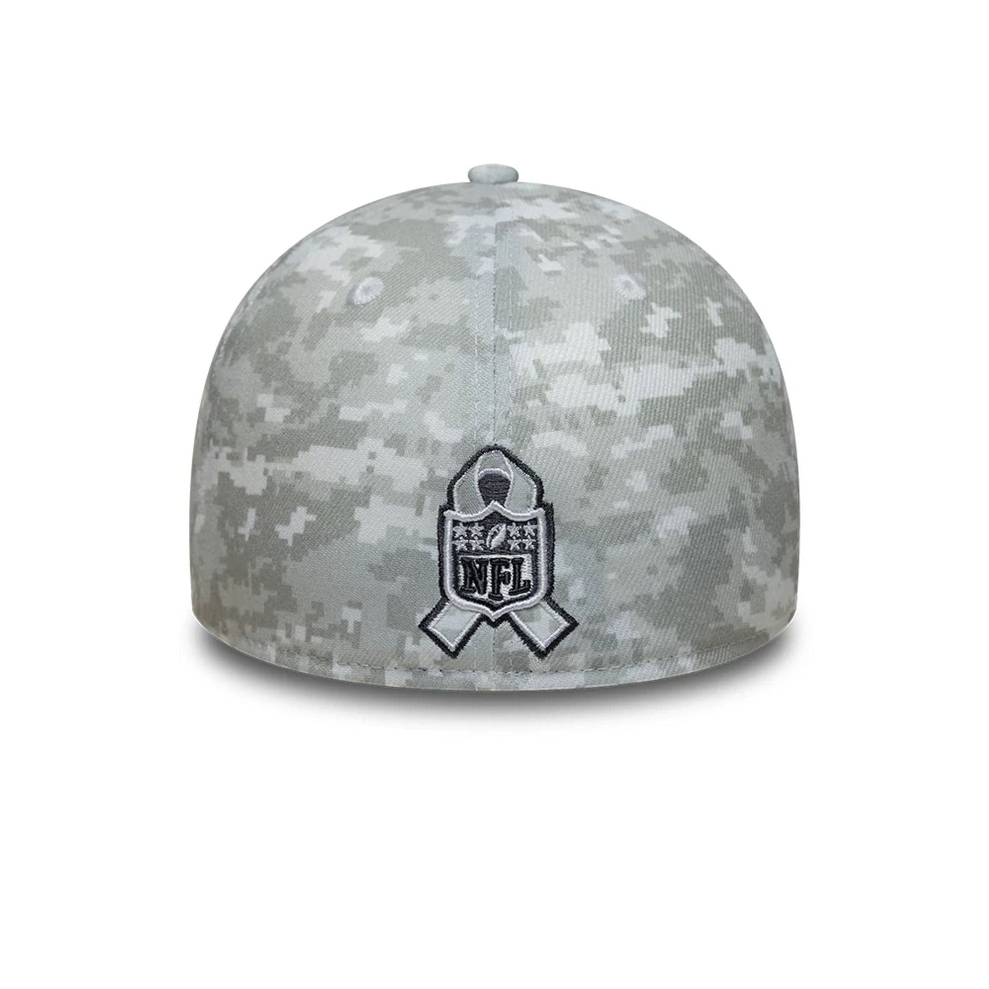 This is a Tennessee Titans NFL Salute To Service 2025 Grey Camo 39THIRTY Stretch Fit Cap 3