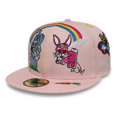 This is a New Era x Kenzo Pastel Pink 59FIFTY Fitted Cap 1