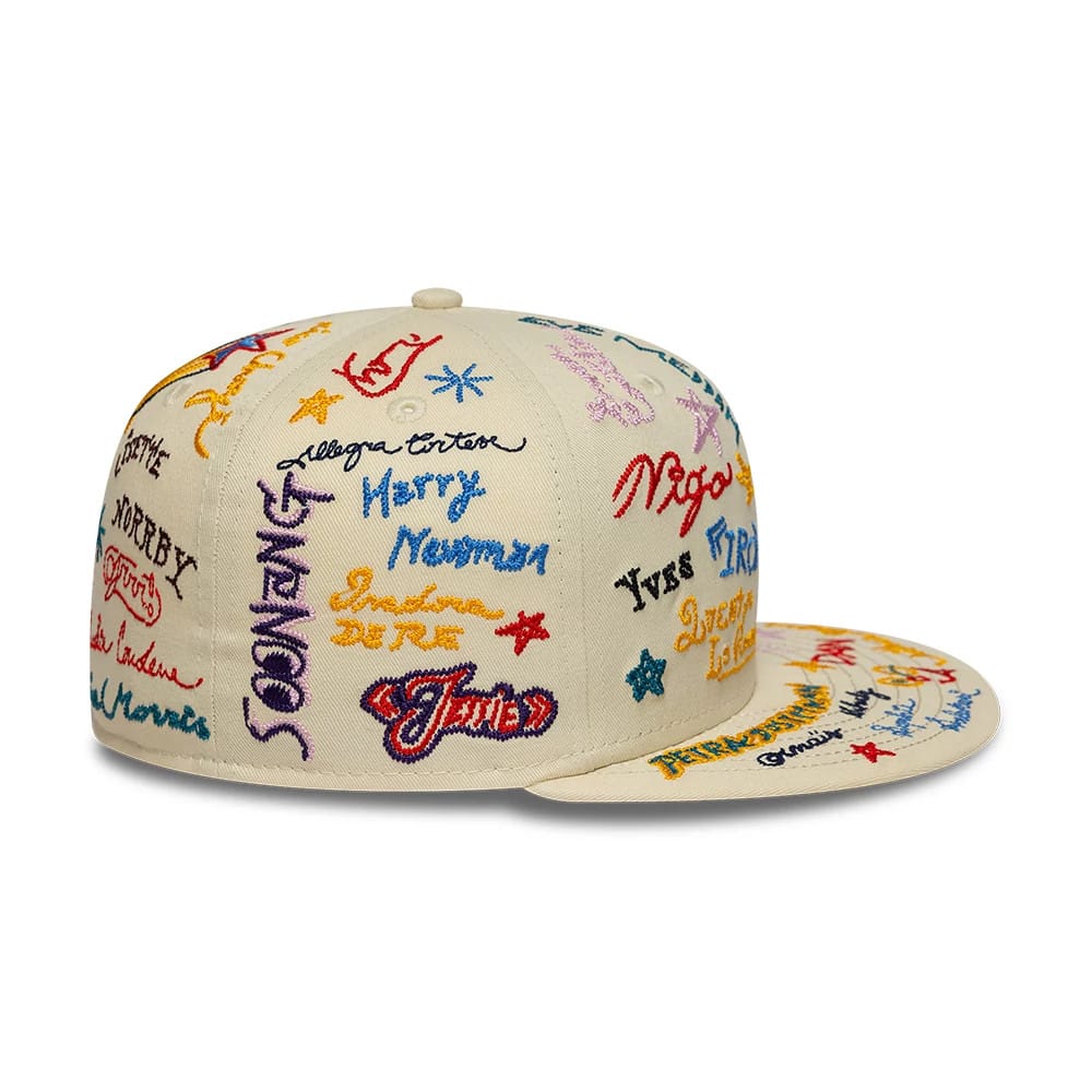 This is a New Era x Kenzo Light Beige 59FIFTY Fitted Cap 6