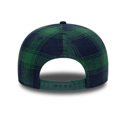 This is a Alpine Racing Plaid Dark Green Retro Crown 9FIFTY Snapback Adjustable Cap 6