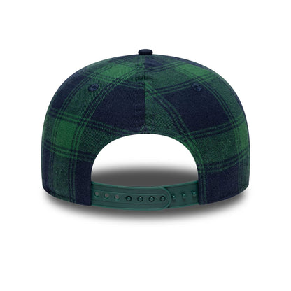 This is a Alpine Racing Plaid Dark Green Retro Crown 9FIFTY Snapback Adjustable Cap 6