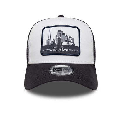 This is a New Era London Navy 9FORTY A-Frame Trucker Adjustable Cap 2